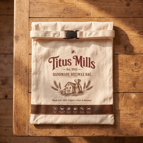Titus Mills 100% Beeswax Bread Storage Bag