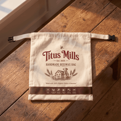 Titus Mills 100% Beeswax Bread Storage Bag