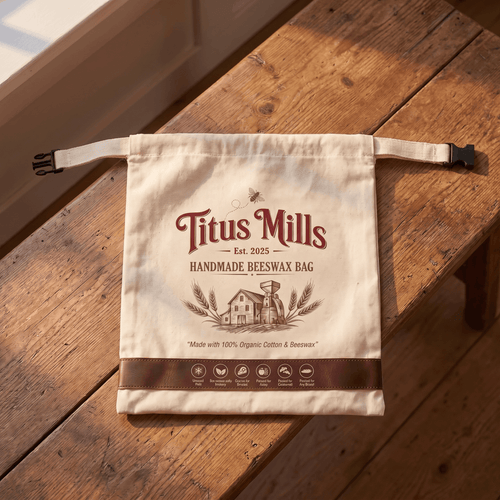 Titus Mills 100% Beeswax Bread Storage Bag