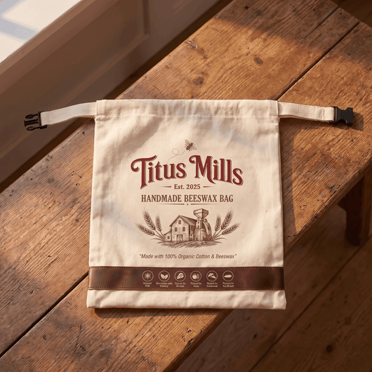 Titus Mills 100% Beeswax Bread Storage Bag