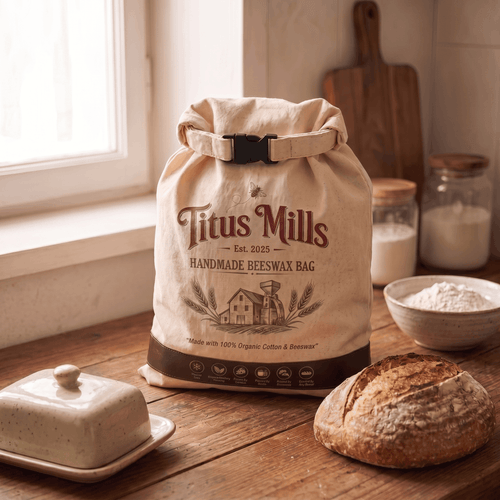 Titus Mills 100% Beeswax Bread Storage Bag