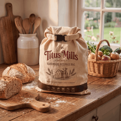 Titus Mills 100% Beeswax Bread Storage Bag